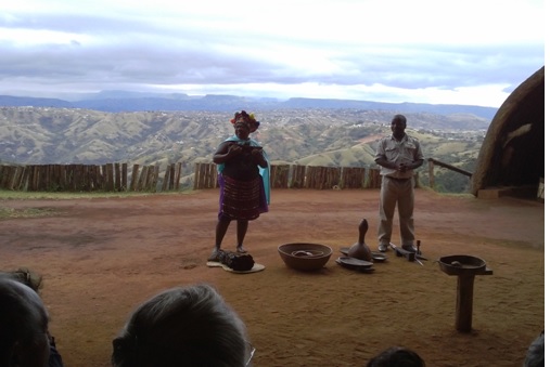 Phezulu Safari Park at the Zulu Cultural village overlooking the valley of 1000 hills on our durban day safari tour