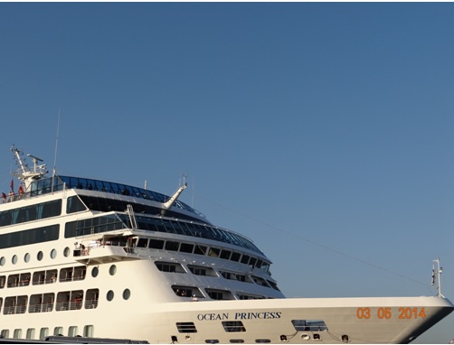 Ocean Princess Cruise ship docks in Durban Harbour for our Durban Day Safari Tour to Tala private game reserve