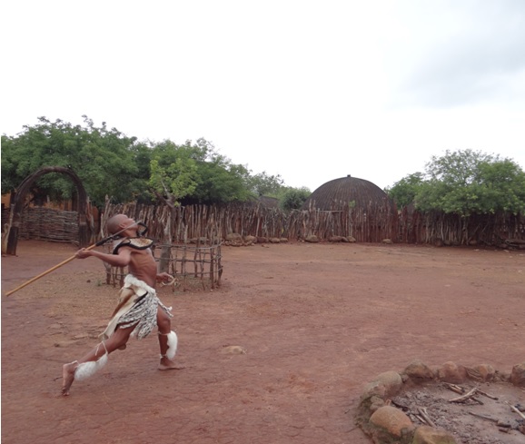 KwaZulu Natal safari tour from Durban; Zulu spear throwing