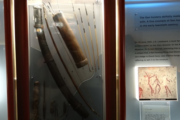 Bushman weapons on display