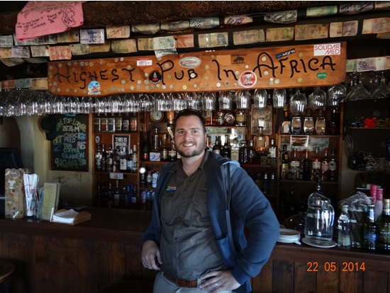 Me in the Highest Pub in Africa in Lesotho on our Sani Pass Day Tour from Durban 22 May 2014