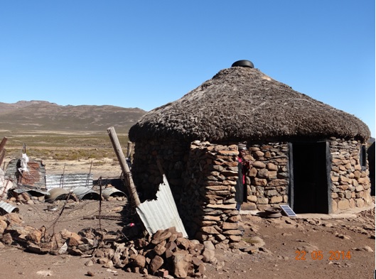 The Sotho hut we entered in Lesotho on our Sani Pass Day Tour from Durban 22 May 2014