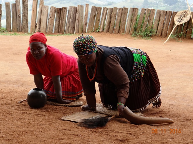 Sangomas at Phezulu Cultural village on our Durban Day Tour